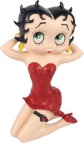 Betty Boop Op Knieën In Rode Jurk Beeld 21 cm
