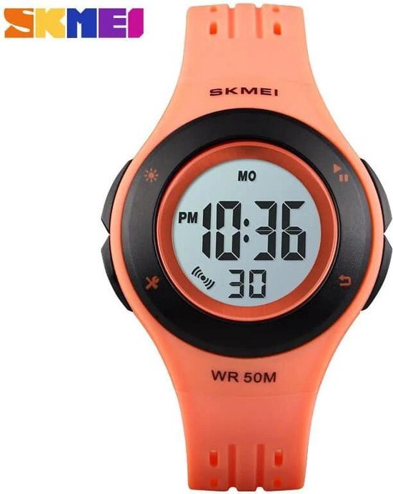 bol.com Digitaal Kinderhorloge - Multifunctioneel Horloge - Oranje