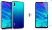 Honor 10 lite hoesje transparant - siliconen case hoes cover hoesjes - 1x Honor 10 Lite Screenprotector