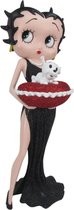 Betty Boop Met Rode Glitter Kussen Box (Zwarte Jurk) 36.5cm