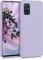 HB Hoesje Geschikt voor Samsung Galaxy A51 - Siliconen Back Cover - Paars