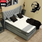 Boxspring met opbergruimte 180 x 200 cm ▶ Dublin opbergbed ◀ velvet grijs ✅ Aanbieding - SALE - Solden  ❗