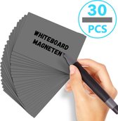 AWEMOZ® Scrum Magneten - 30 stuks - Voor Whiteboard, Magneetbord, Memobord of Magnetisch Tekenbord – Herschrijfbare magneten - Post It Notes – Kanban - 15 x 10 cm - Grijs