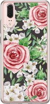 Huawei P20 siliconen hoesje - Rose story