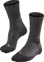 FALKE TK1 Adventure Wool Wandelsokken dik versterkte thermische sokken zonder patroon met sterke wattering lang en warm voor wandelen winter Merinowol Grijs Heren Sportsokken - Maa
