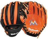 Wilson WTA02RB16 Jeugd Honkbalhanschoen 10 Inch MLB Team Marlins - Linkshandig vangen