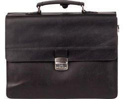 Burkely Vintage Dean Briefcase 3-Comp - Aktetas - Zwart