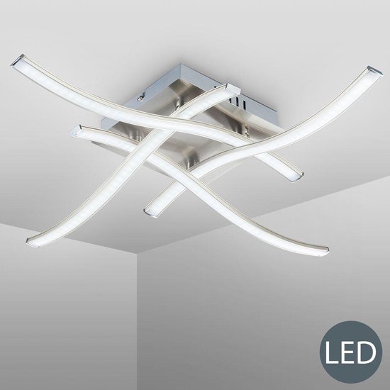 B.K.Licht - LED Design Plafondlamp - modern - voor binnen - woonkamer  plafonière -... | bol.com