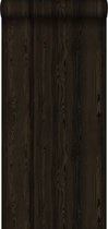 Origin behang hout motief zwart - 347526 - 53 cm x 10.05 m