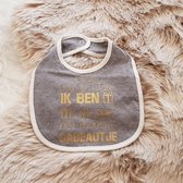 Set van 2 Baby slabbetje cadeau tekst zwangerschap aankondiging  lieve oom en tante ik ben dit jaar het mooiste cadeautje opdruk goud Geboorte Cadeau / Kraamcadeau bekendmaking aan