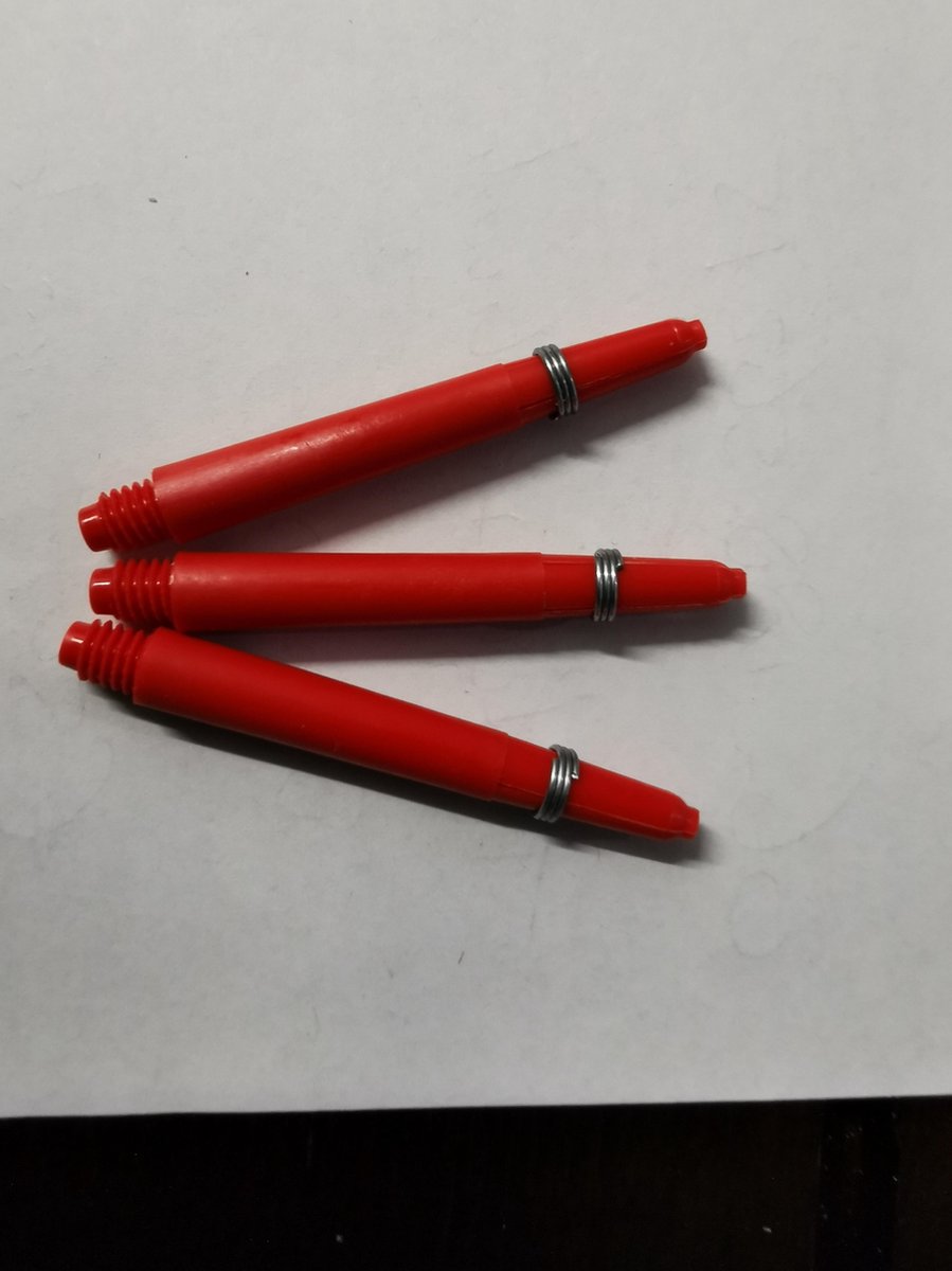 nylon shafts medium rood 5 sets