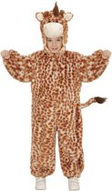 Widmann - Giraf Kostuum - Jumpsuit Met Kap En Masker 98 Centimeter Eindeloos Lange Giraf Kind Kostuum - Bruin - Maat 113 - Carnavalskleding - Verkleedkleding