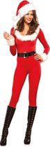 Kerstjurk dames Santa catsuit maat L - Carnavalskleding dames kerst - rood