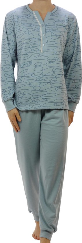Pyjama femme Lunatex en tricot épais Dessin - M - Bleu | bol.com