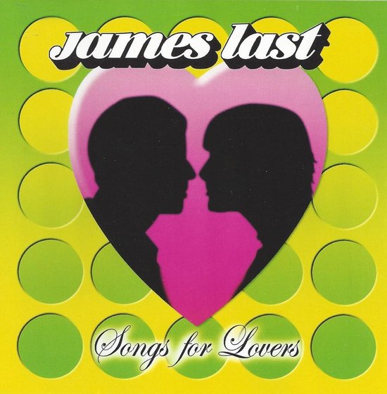Couverture d'album 'Songs for Lovers' avec un cœur contenant deux profils, entouré de cercles jaunes et verts.