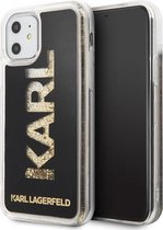 Apple iPhone 11 Karl Lagerfeld Backcover hoesje glitter - Zwart