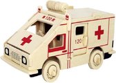 Bouwpakket 3D Puzzel Ambulance Ziekenauto- hout