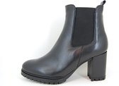 Stravers - Maat 42 Comfortabele Trendy Chelsea Boots met Hak. Enkellaarzen Grote Maten