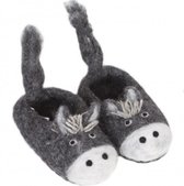 Vilt - Kindersloffen - Maat 31 - Ezeltje - Grijs - Dennis the Donkey - Fair trade - Handgemaakt