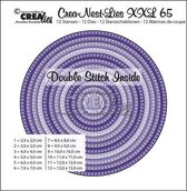 Crealies Crea-Nest-dies XXL no 65 doub.stitch inside circles max.130x130mm / CNLXXL65