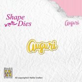 Nellies Choice Shape Die -  text Italian Auguri SD156