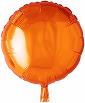 Wefiesta - Folieballon Oranje Rond, 46 cm