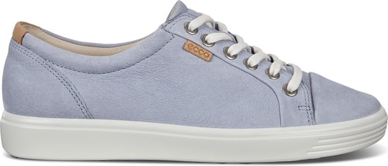 Ecco Soft 1 Veterschoen Dames Blauw - Schoenen.nl