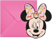 PROCOS - 6 Tropical Minnie uitnodigingen en enveloppen - Decoratie > Kaarten