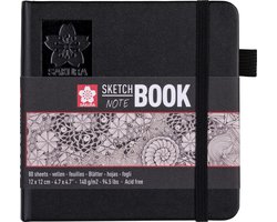 Sakura Schets/notitieboek 12 x 12 cm 80 pagina's crèmewit papier 140g
