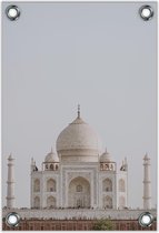 Tuinposter –Taj Mahal - Indië– 100x150cm Foto op Tuinposter (wanddecoratie voor buiten en binnen)
