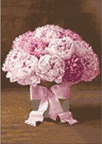 Wizardi Diamond Painting Kit Peonies with Ribbon WD003