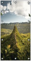 Tuinposter –Eenzame Berg– 100x200cm Foto op Tuinposter (wanddecoratie voor buiten en binnen)