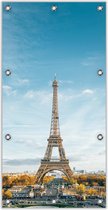 Tuinposter –De Eifeltoren - Parijs Frankrijk– 100x200cm Foto op Tuinposter (wanddecoratie voor buiten en binnen)
