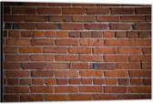 Dibond –Muur van Bakstenen– 150x100 Foto op Aluminium (Wanddecoratie van metaal)