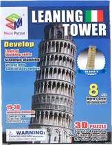 Jonotoys Puzzel 3d Leaning Tower 8 Stukjes Bruin