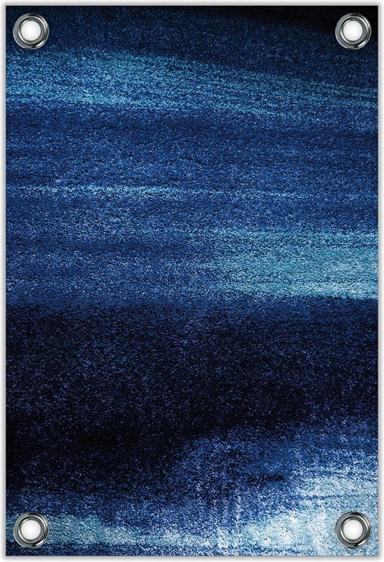 Tuinposter –Blauwe Spikkeltjes– 100x150cm Foto op Tuinposter (wanddecoratie voor buiten en binnen)