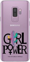 Samsung Galaxy S9 Plus transparant siliconen hoesje - Girl Power