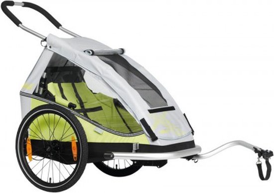 XLC fietskar mono – 1 kind – zilver/groen