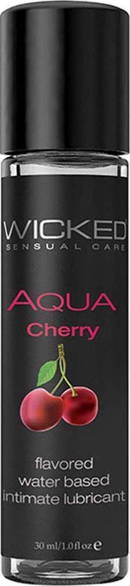 Wicked - Aqua glijmiddel kersen smaak 30 ml - 30ml