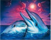 Diamond Painting "JobaStores®" Dolfijnen - volledig - 40x30cm