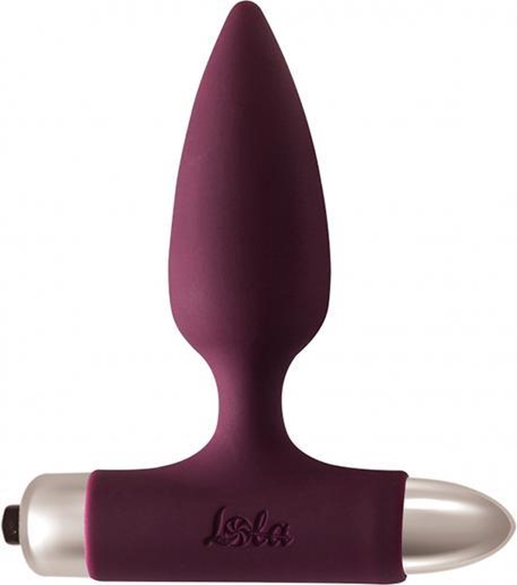 Goedkoopste Anale Buttplug- Vibratie- Bullet- Silicone - 10 functies- AAA batterij- Waterproof- Spice it up New Edition Glory Donkerrood