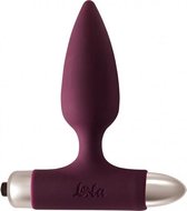 Anale Buttplug- Vibratie- Bullet- Silicone - 10 functies- AAA batterij- Waterproof- Spice it up New Edition Glory Donkerrood