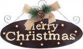 led bord - kerst - merry christmas - 34 cm hoog - zwart