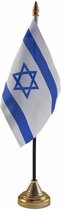 Israel tafelvlaggetje 10 x 15 cm met standaard