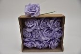 Kunstbloemen En Overige - Elegant Rose - S'lilac 8 Cm - Wbx 12 Pcs