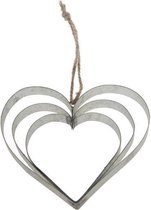 Moederdag - Metal Heart 10cm 3pc Zinc