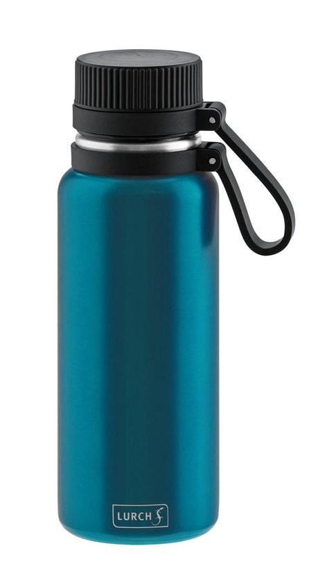 Lurch Outdoor Dubbelwandige thermosfles uit rvs - Blauw - 500ml | bol.com