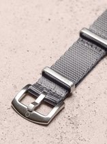 Premium Seatbelt NATO strap grijs – Nylon horlogeband – 20mm