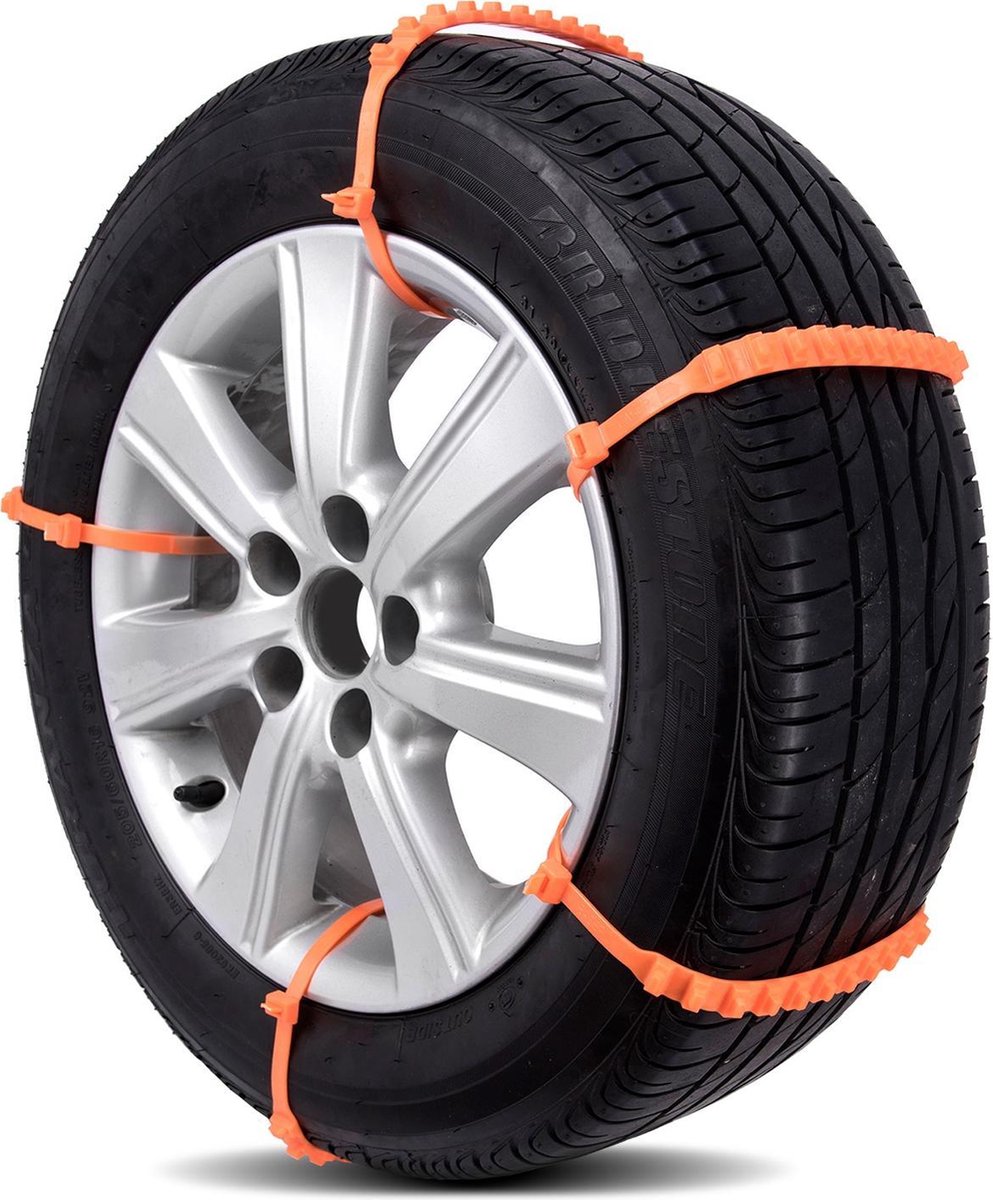 10 stuks sneeuwkettingen voor auto's, nood-antislipbanden, auto-sneeuwketting voor vrachtwagens minivan pick-up SUV/ATV/UTV winter universele bandenblokken 142-265 mm/5,59-10,4 inch