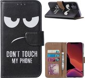 Xssive Hoesje voor Apple iPhone 11 (6.1 inch) - Book Case - Don't Touch My Phone